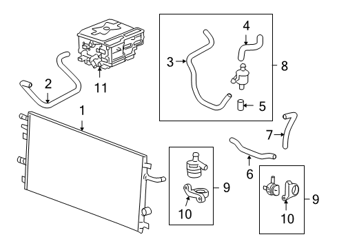 2013 Chevy Silverado 1500 Inverter Cooling Components Diagram