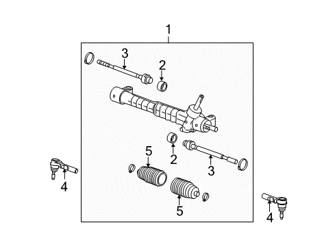 2007 Chevy Malibu Steering Column & Wheel, Steering Gear & Linkage Diagram 4 - Thumbnail
