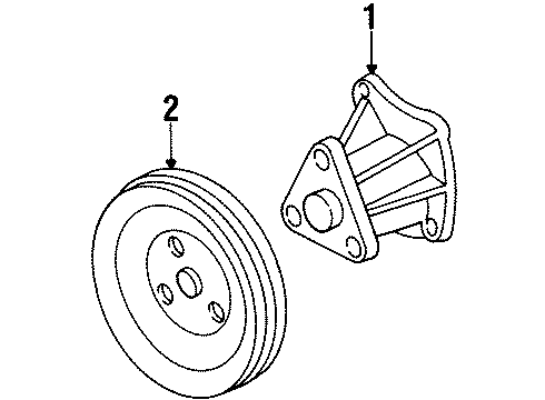 1989 Buick Century Tension Pulley Diagram for 10101898