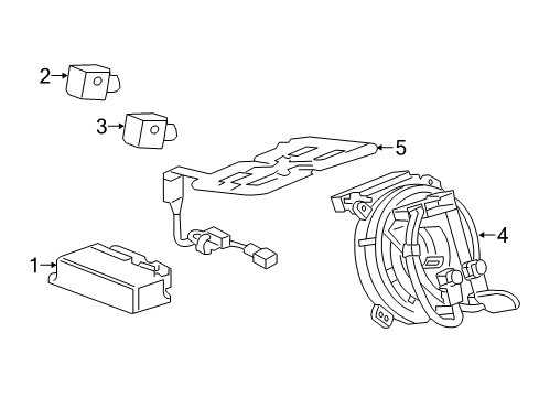 2016 Cadillac SRX Sensor, Passenger Side Diagram for 22914498