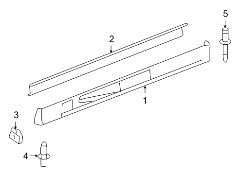 2004 Chevy Blazer Exterior Trim - Pillars, Rocker & Floor Diagram