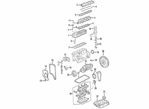 1998 Chevy Malibu Engine Parts & Mounts, Timing, Lubrication System Diagram 3 - Thumbnail