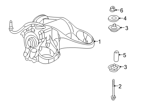 2005 Saturn Relay Axle & Differential - Rear Diagram