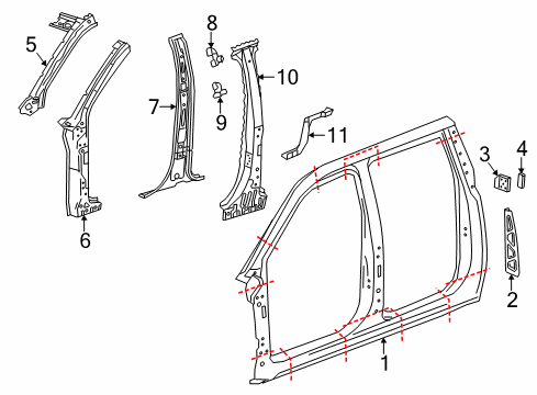 2020 Cadillac Escalade ESV Uniside Diagram
