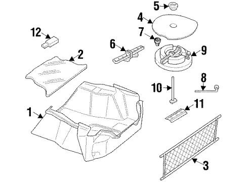 2002 Pontiac Grand Prix Interior Trim - Rear Body Diagram