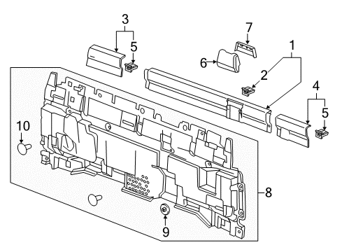 2015 Chevy Silverado 2500 HD Interior Trim - Cab Diagram 2 - Thumbnail