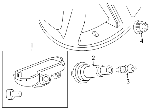 2012 GMC Acadia Tire Pressure Monitoring Diagram