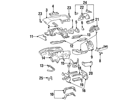 1994 Chevy Corvette Instrument Panel Diagram