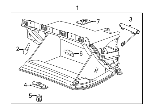 2022 Cadillac XT5 Glove Box Diagram