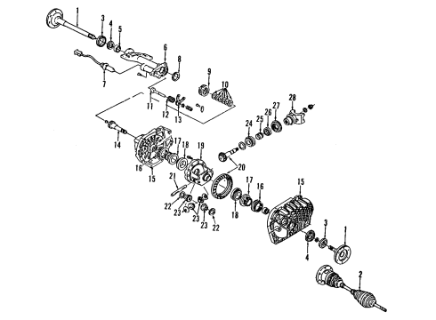 2014 GMC Yukon Front Axle, Axle Shafts & Joints, Differential, Drive Axles, Propeller Shaft Diagram