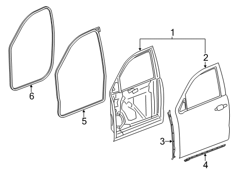 2020 Cadillac Escalade ESV Front Door Diagram