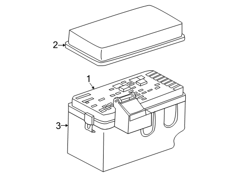 2004 Saturn L300 Fuse Box, Front Diagram for 22703739