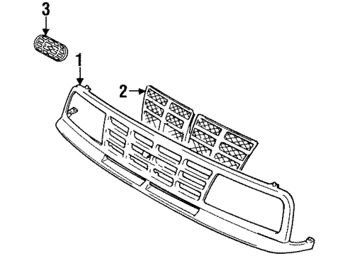 1998 Chevy Tracker Emblem Diagram for 91172750