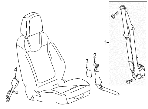 2021 Chevy Malibu Front Seat Belts Diagram