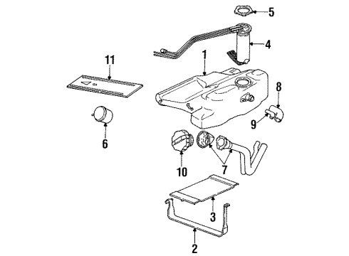 1993 Saturn SC1 Fuel Supply Diagram
