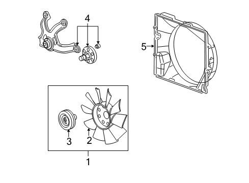 2005 Cadillac SRX Cooling System, Radiator, Water Pump, Cooling Fan Diagram 3 - Thumbnail