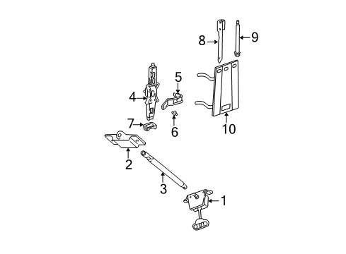 2003 Chevy Venture Spare Tire Carrier Diagram