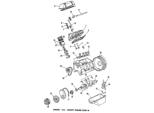 1992 Chevy Astro Engine Parts & Mounts, Timing, Lubrication System Diagram 3 - Thumbnail