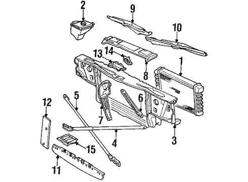 1990 Cadillac Brougham Reservoir Cap Diagram for 340194