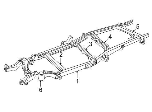 1999 GMC K3500 Crossmember Diagram for 15662297