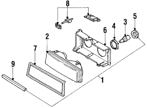 1990 Cadillac Seville Bulbs Diagram