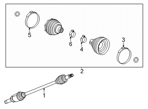2024 Chevy Trailblazer Axle Shaft - Rear Diagram
