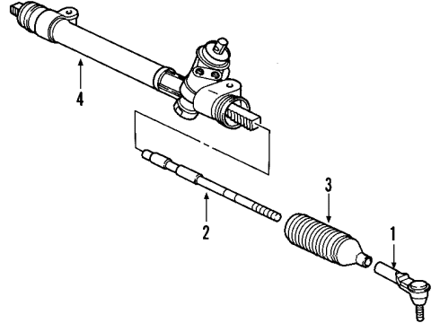 2000 Saturn LW2 P/S Pump & Hoses, Steering Gear & Linkage Diagram 1 - Thumbnail