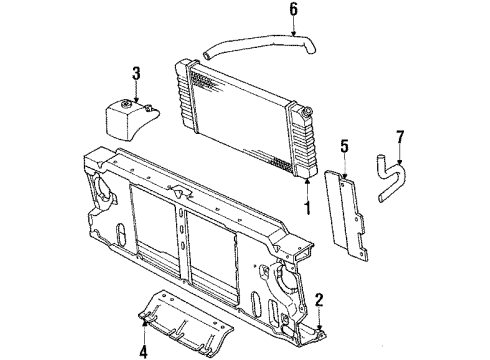 1987 GMC S15 Cooling System, Radiator, Water Pump, Cooling Fan Diagram 2 - Thumbnail