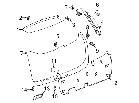 2022 Chevy Equinox Interior Trim - Lift Gate Diagram