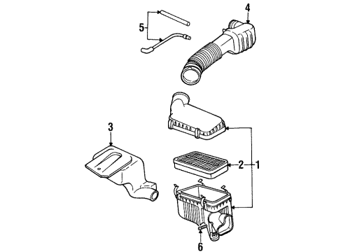 1998 Saturn SL Air Intake Diagram