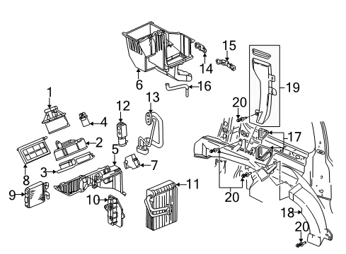 2004 Pontiac Montana Auxiliary Heater & A/C Diagram