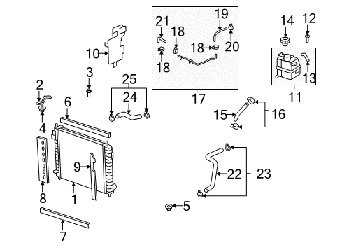 2010 Saturn Vue Radiator & Components Diagram 1 - Thumbnail