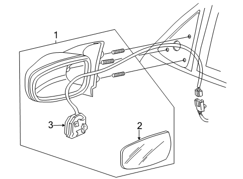 2007 Pontiac Grand Prix Outside Mirrors Diagram