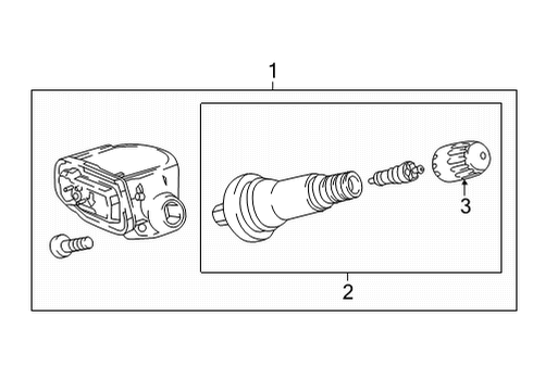 2021 Chevy Silverado 2500 HD Tire Pressure Monitoring Diagram