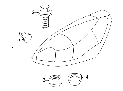 2002 Pontiac Aztek Park & Side Marker Lamps Diagram