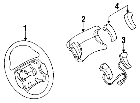1993 Pontiac Bonneville Steering Wheel Diagram for 16757999