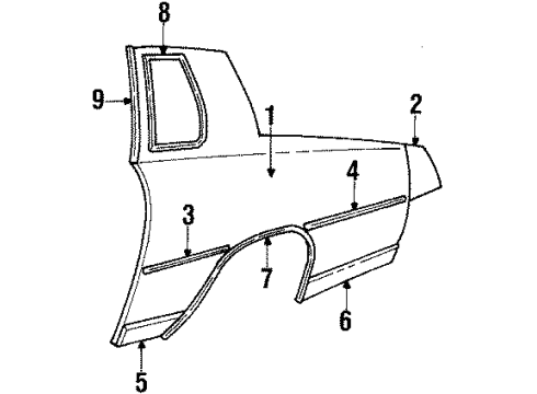 1988 Oldsmobile Cutlass Calais Jamb Switch, Driver Side Diagram for 20715227