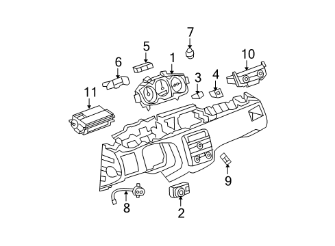 2006 Buick Lucerne A/C & Heater Control Units Diagram