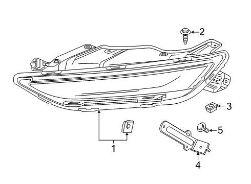2022 Chevy Blazer Daytime Running Lamp Components Diagram