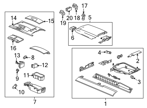 2008 Cadillac XLR Center Console Diagram