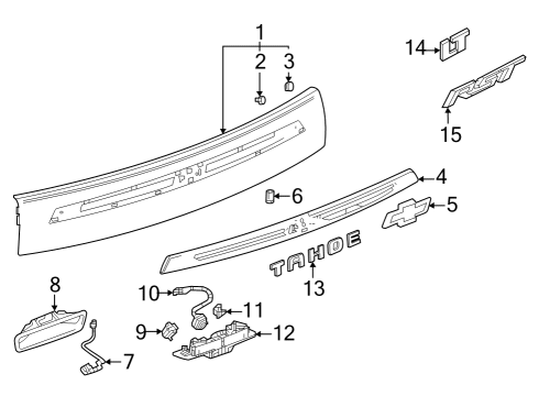 2022 Chevy Tahoe Nameplate Diagram for 84701872