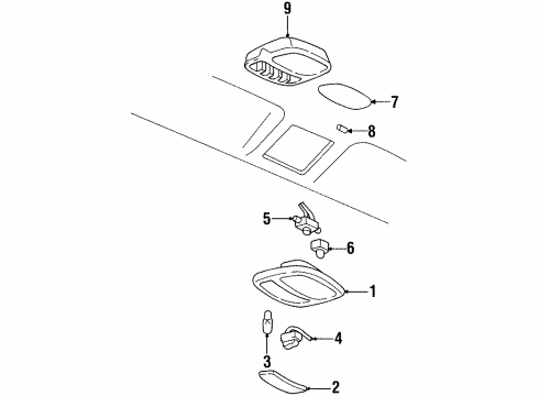 1999 Oldsmobile Aurora Overhead Console Diagram