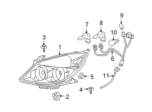 2008 Saturn Aura Headlamps Diagram