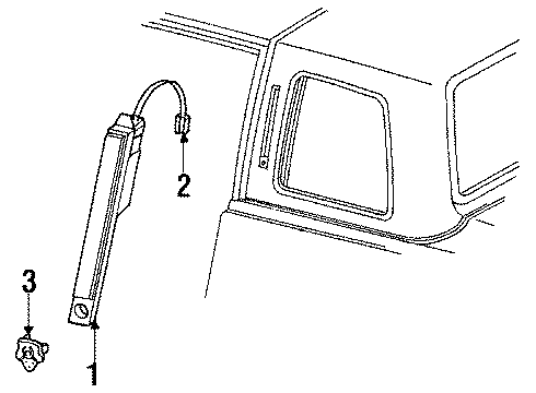 1986 Oldsmobile 98 Exterior Lamps Diagram