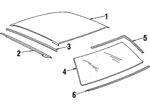 1985 Chevy Cavalier Windshield Glass Diagram