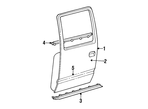 1999 GMC Yukon Rear Door Diagram