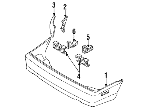 1985 Chevy Spectrum Face Bar Diagram for 94108499