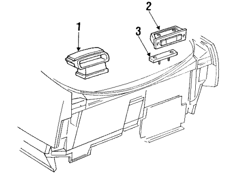 1987 Buick LeSabre High Mount Lamp Diagram for 16508281