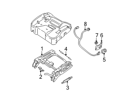 2002 Oldsmobile Alero Tracks & Components Diagram 4 - Thumbnail