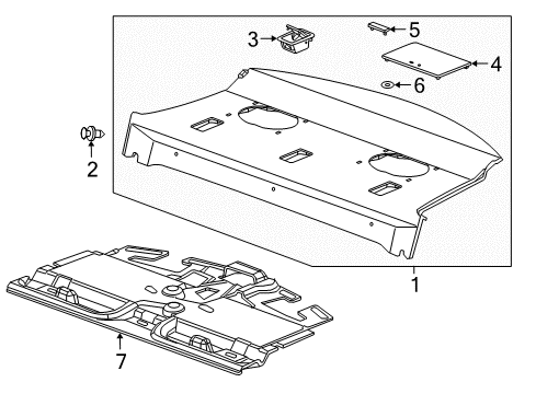 2017 Buick Regal Interior Trim - Rear Body Diagram